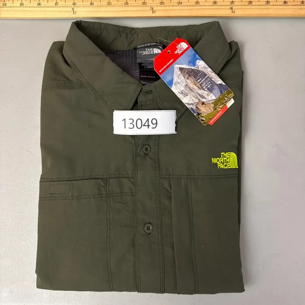 The North Face Shirt Mens XXL Green Paramount Woven Long Sleeve UPF 50 NWT